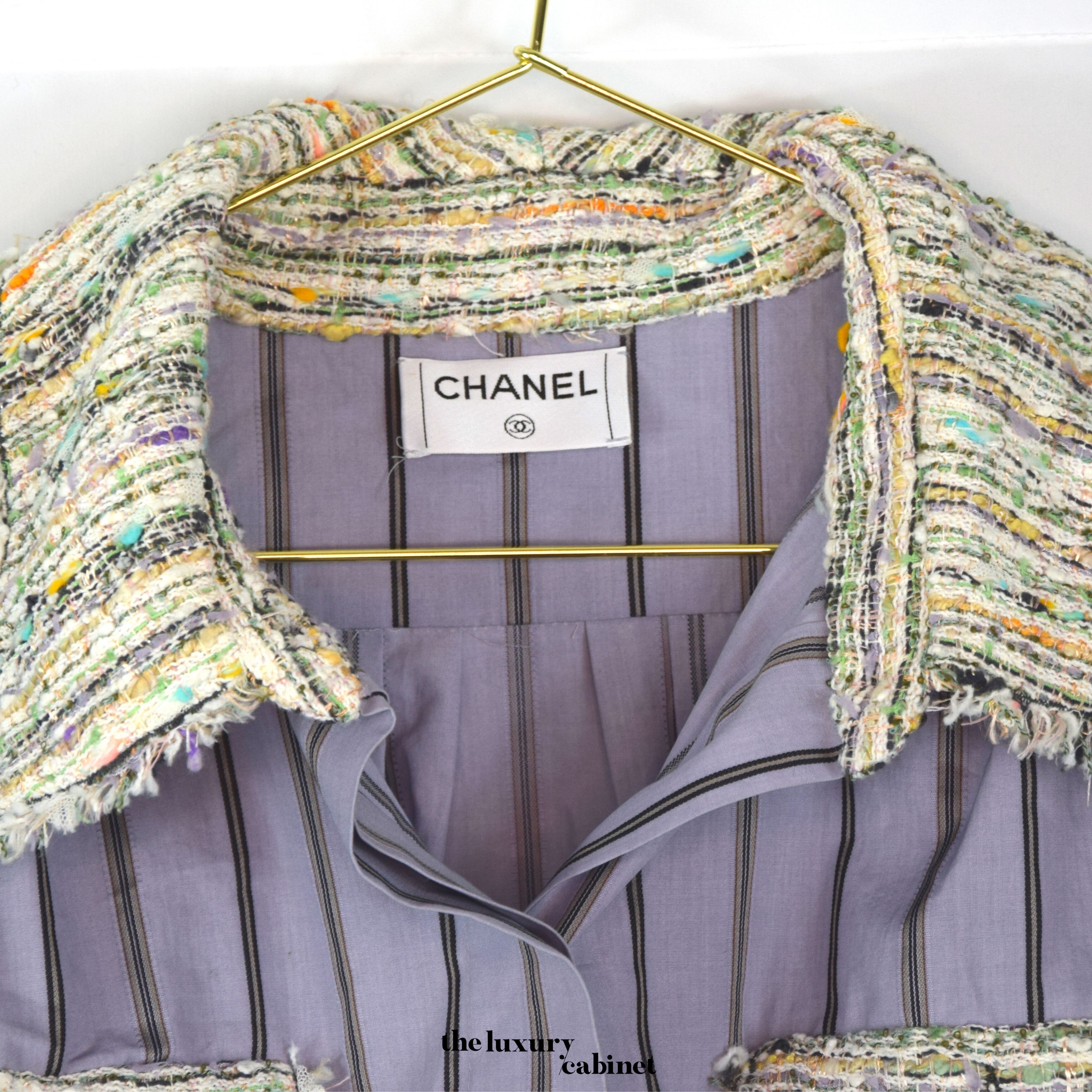 Chanel COCO Bouclé Bluse Größe S