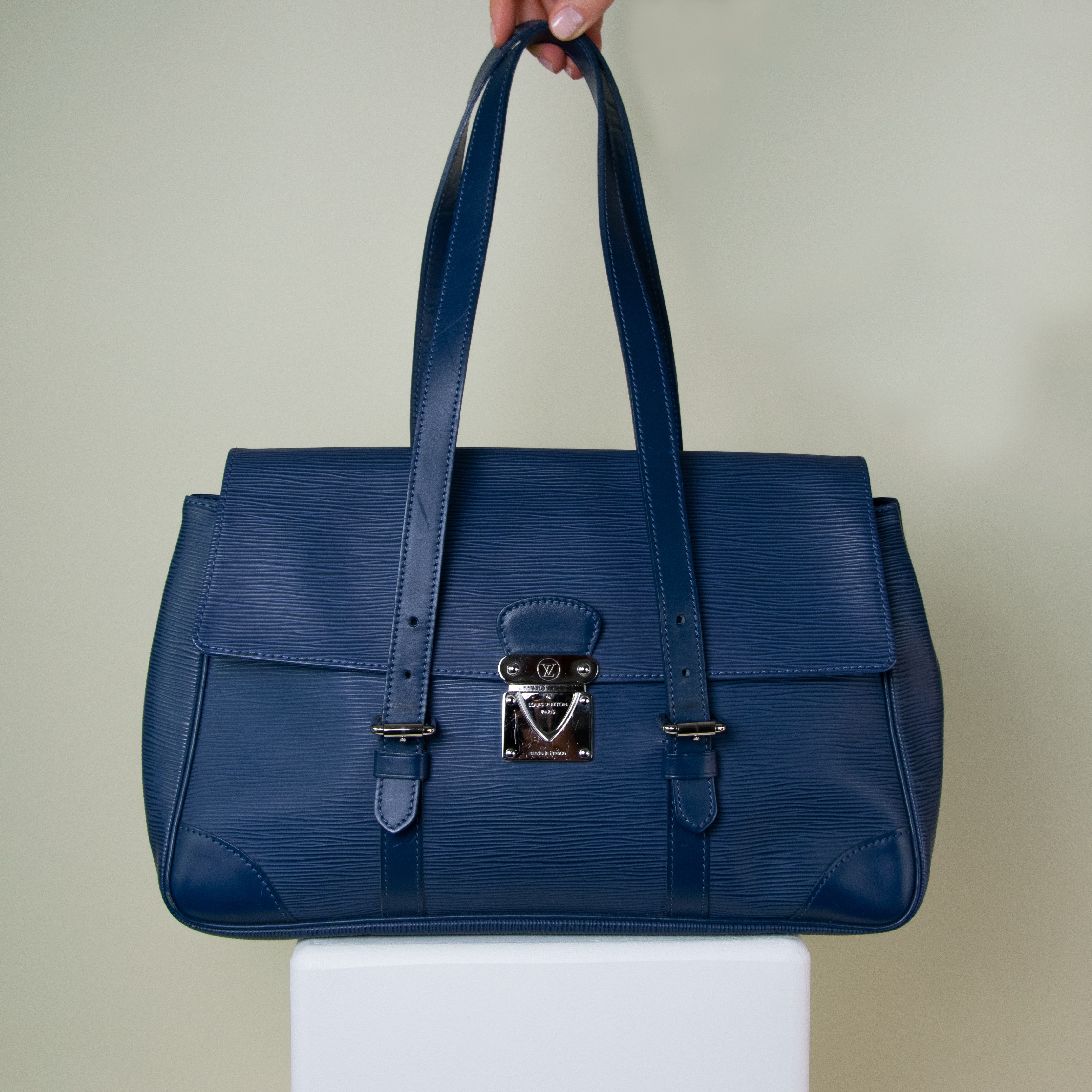 Louis Vuitton Epi Segur Tasche Blau