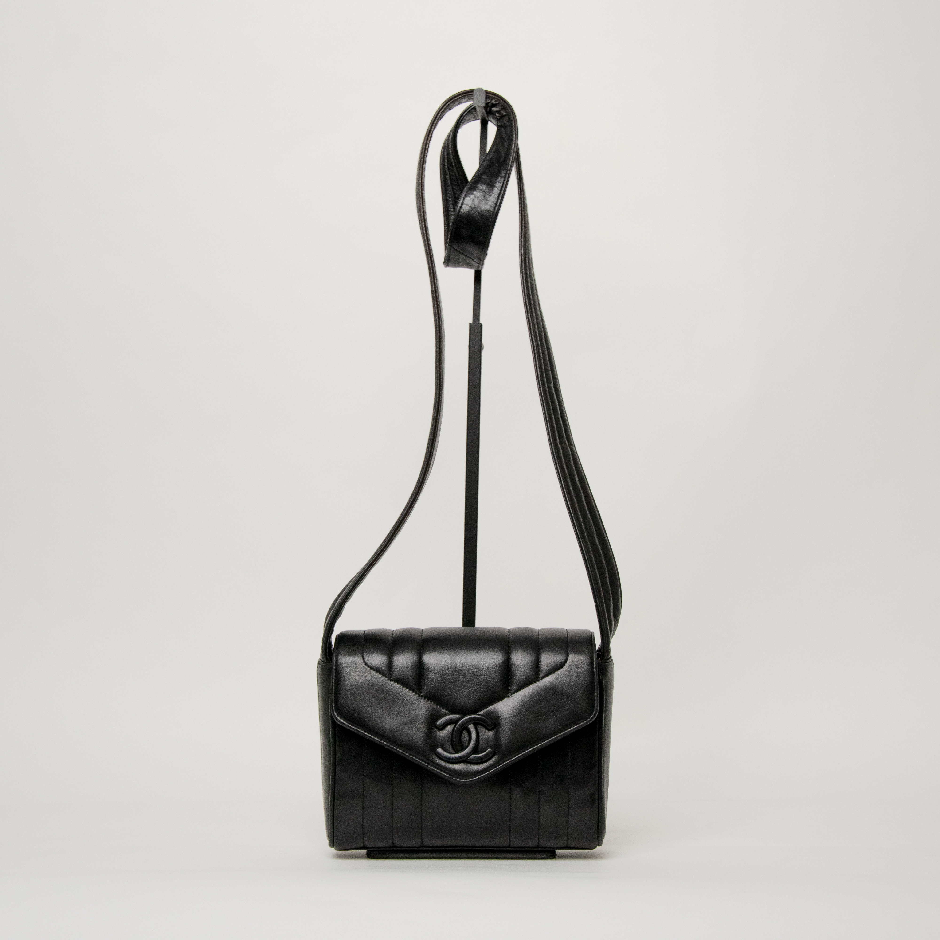 Chanel All Black Bag Small Lambskin CC
