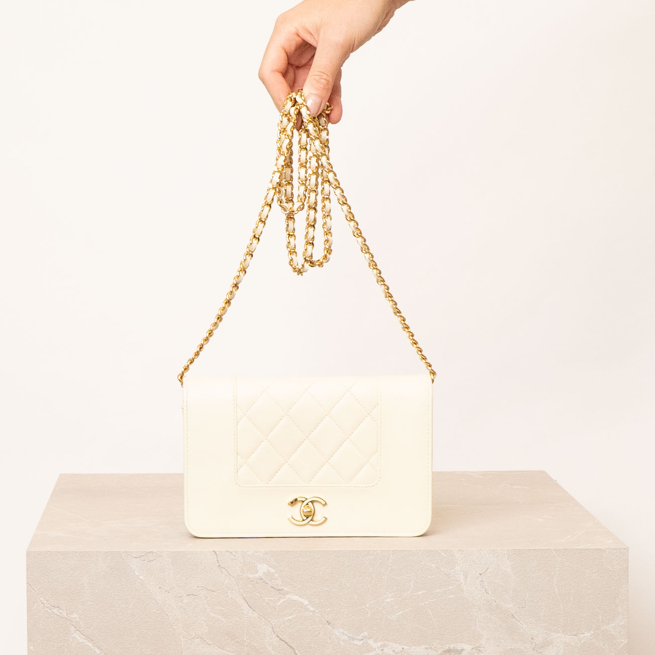 Chanel Wallet on Chain WOC Tasche Quilted mit goldener Hardware