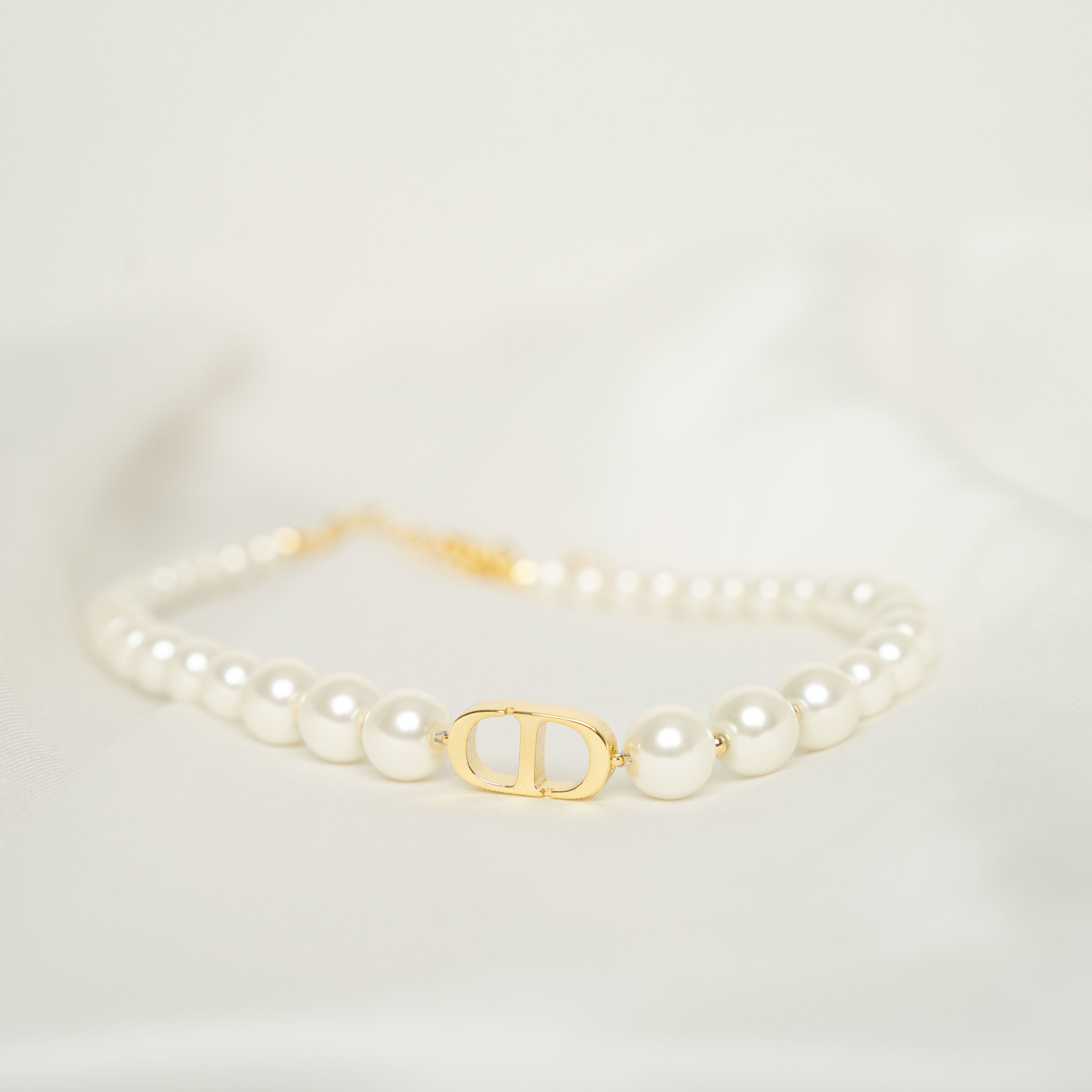 Christian Dior 30 Montaigne Choker Perlenkette 34-39 cm