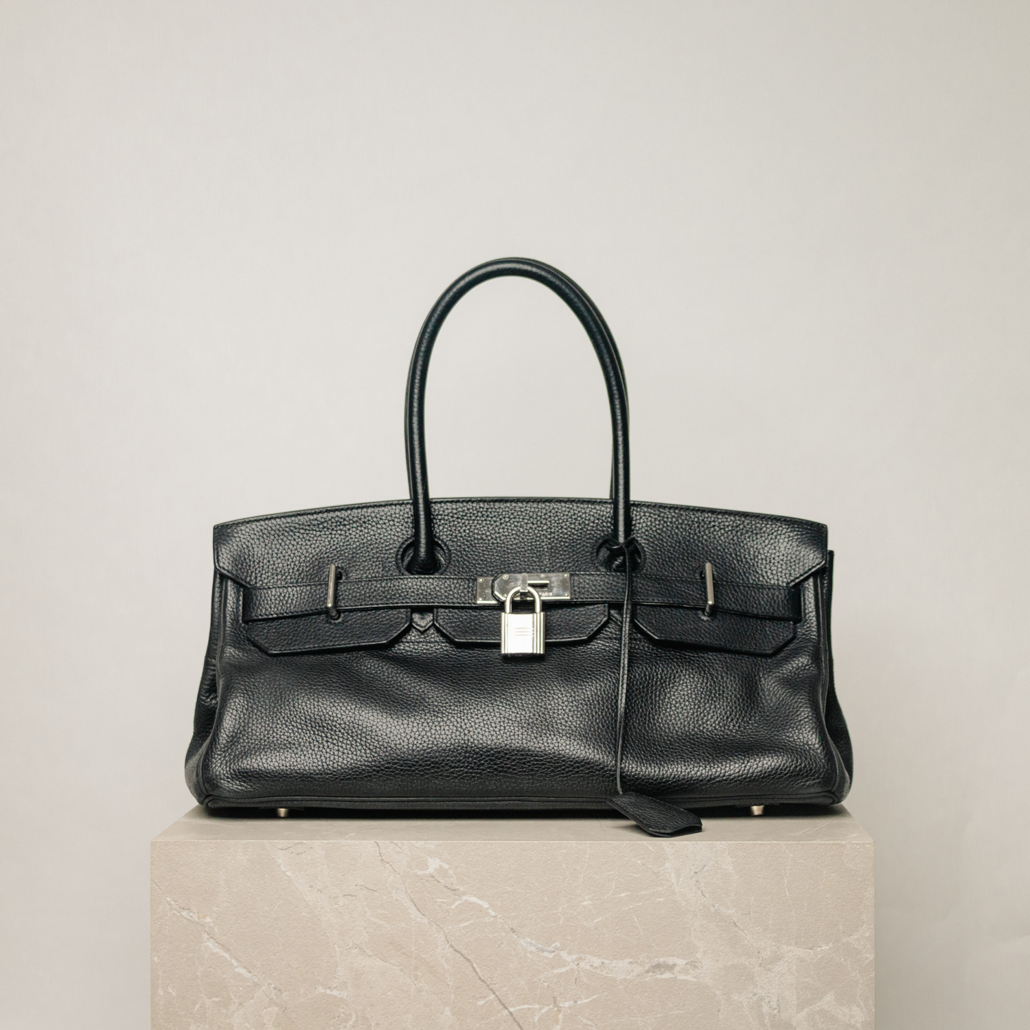 Hermès JPG Birkin Bag Togo Leder Schwarz mit silberner Hardware