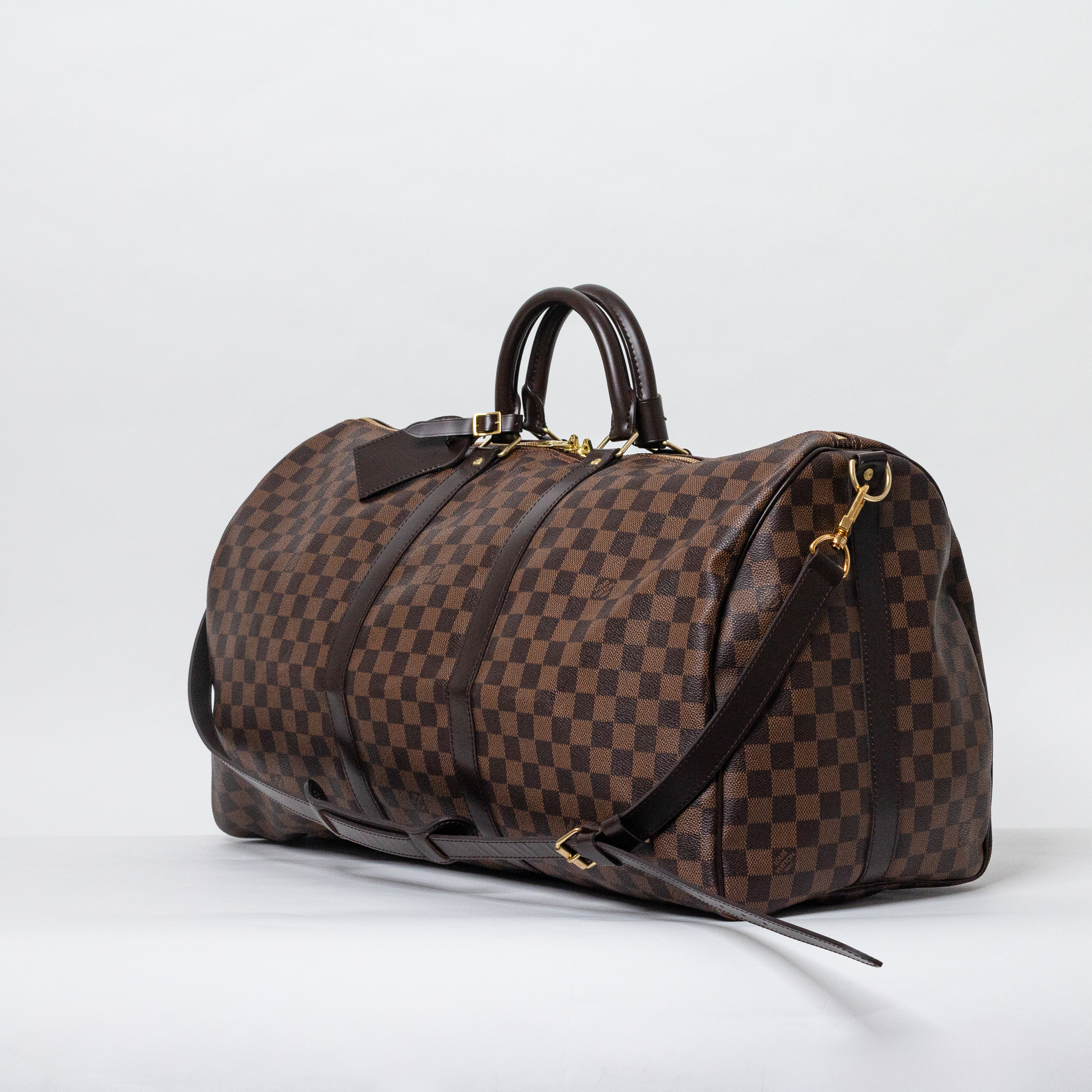 Louis Vuitton Keepall 55 Bandouliere Damier Plain With Shoulder Strap