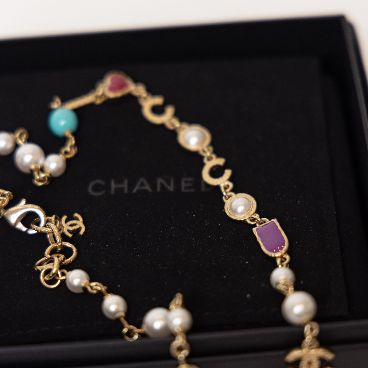 Chanel COCO Collier Kette Perlen mit OVP
