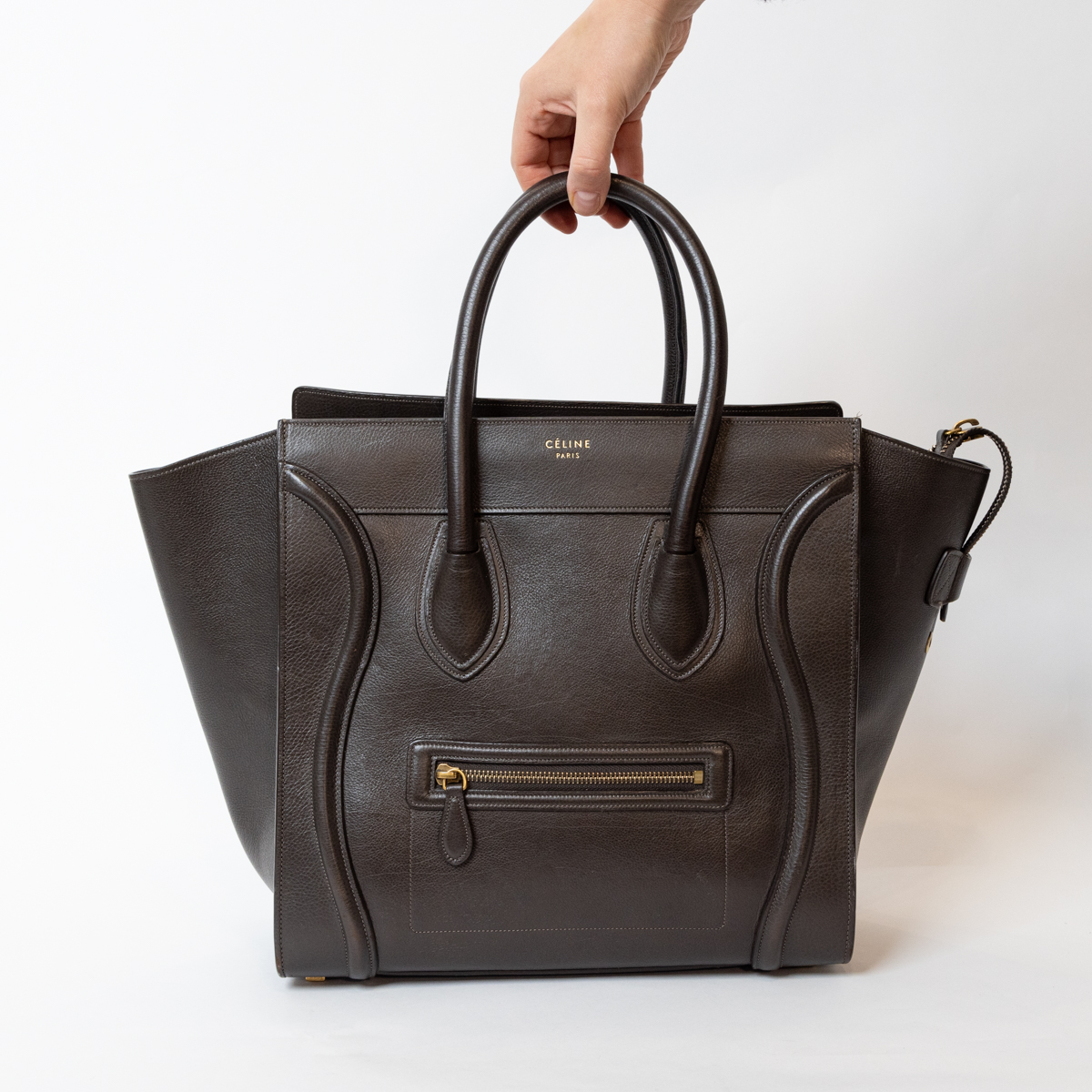 Celine Luggage Bag Dark Brown