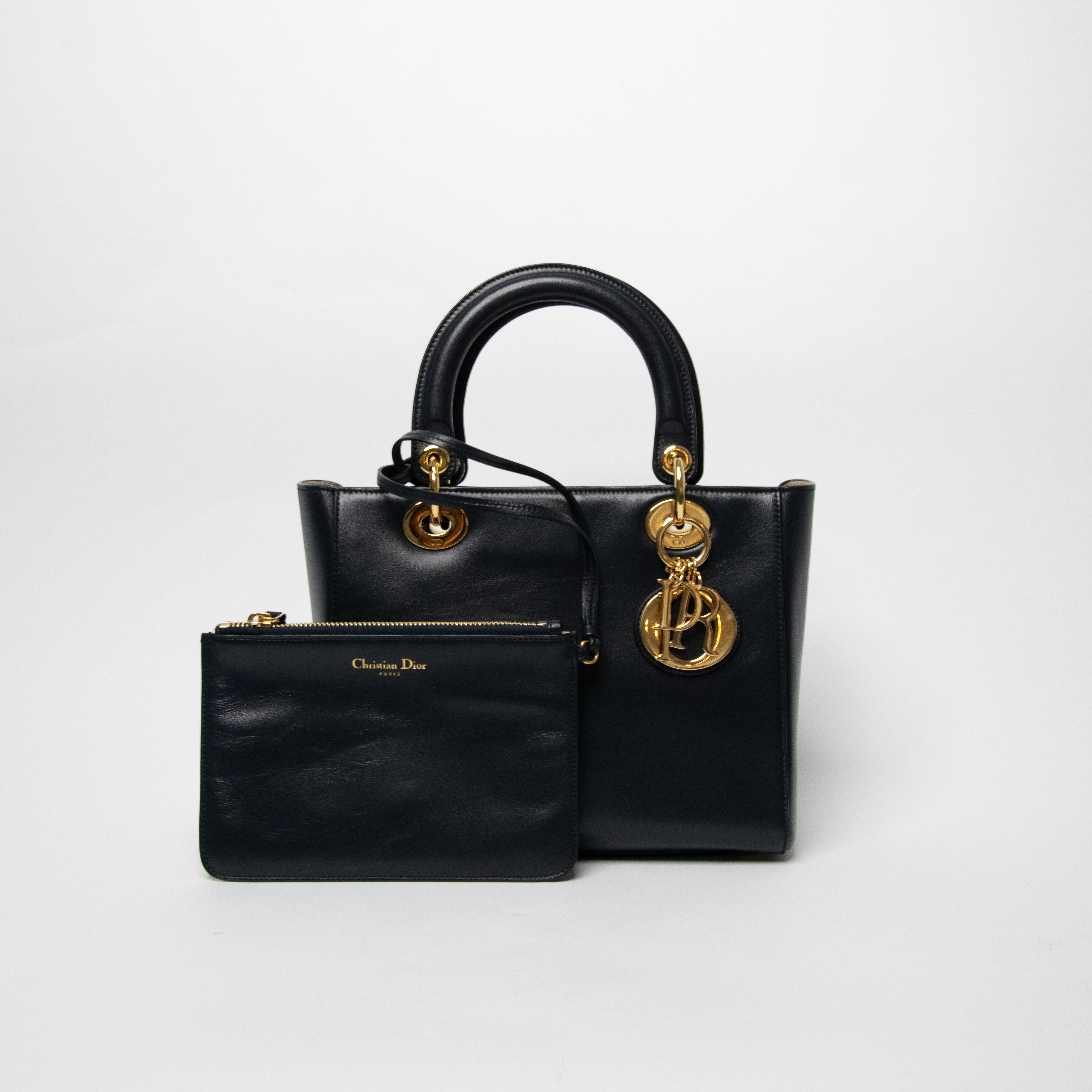 Christian Dior Lady Dior Soft Lambskin bag with clutch bag