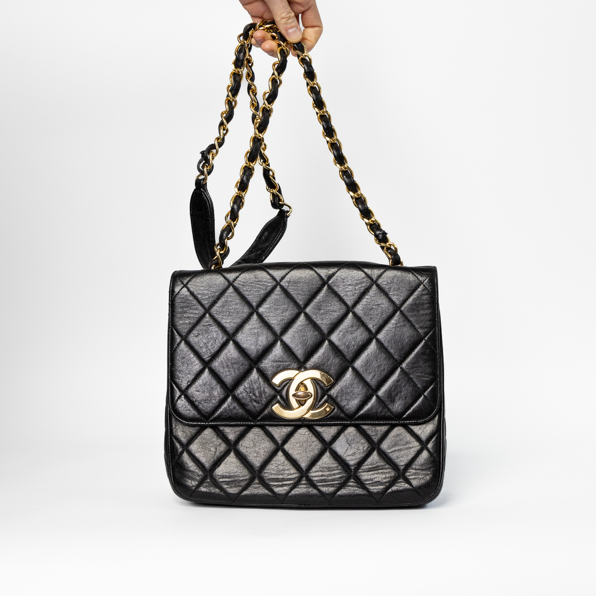 Chanel Single Flap Vintage CC Bag Black
