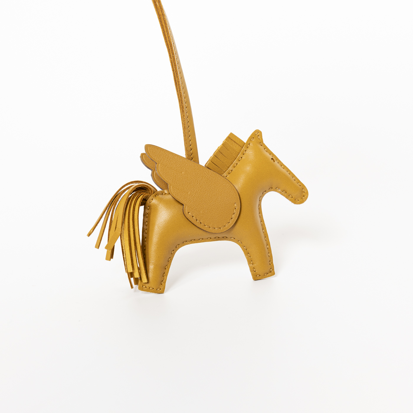 Hermès Rodeo Pegasus Taschen Anhänger camel braun PM