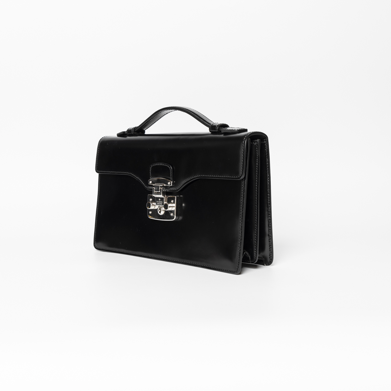 Gucci Lady Lock Leder Tasche Schwarz