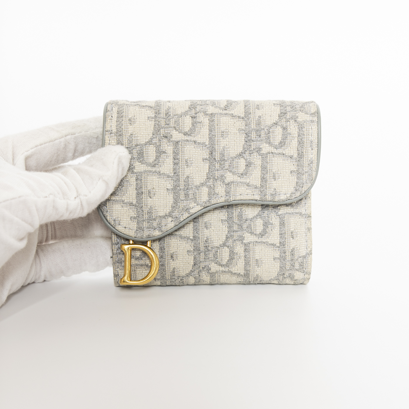 Dior Saddle Geldbörse Klein Oblique