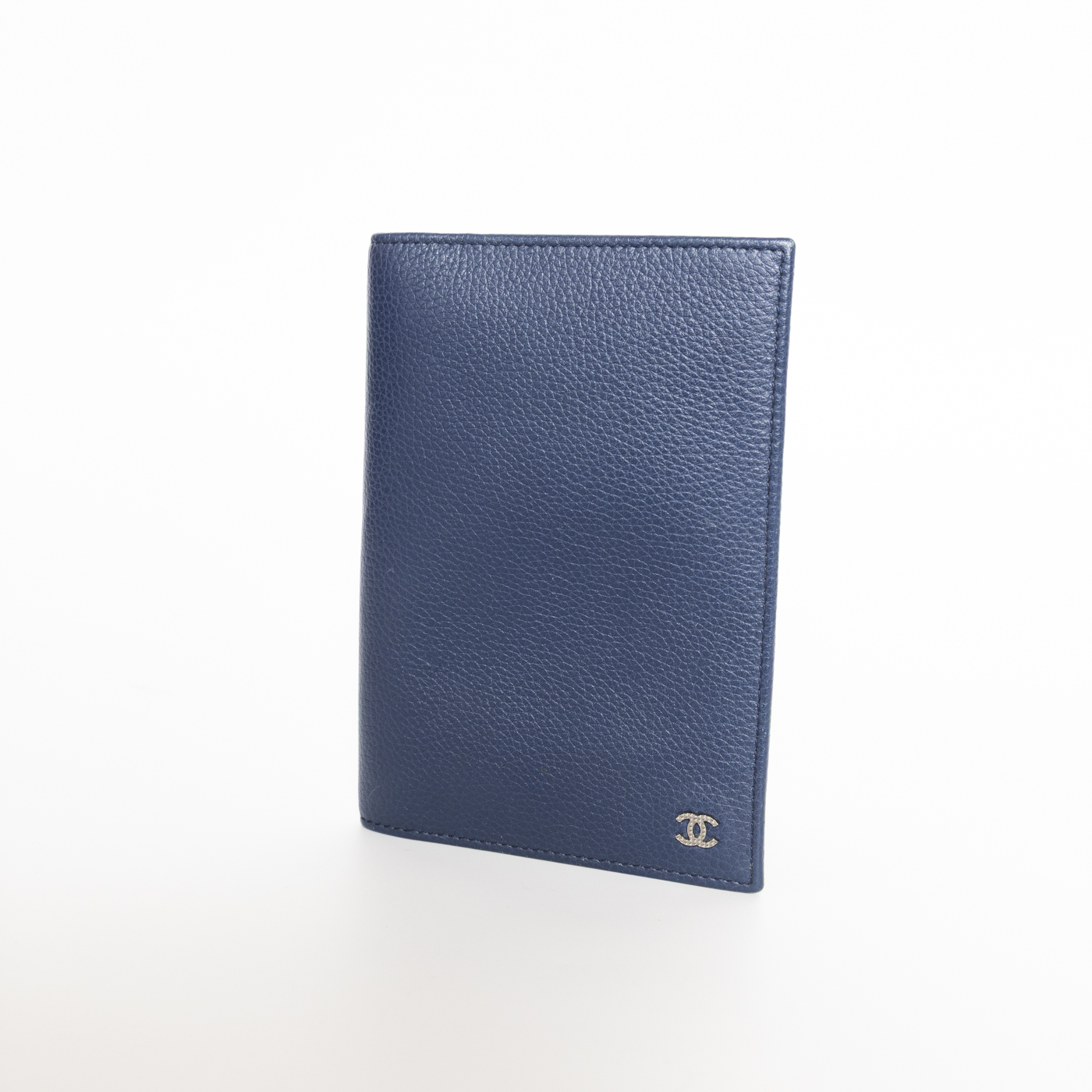 Chanel Reisepass Hülle Dunkelblau Leder