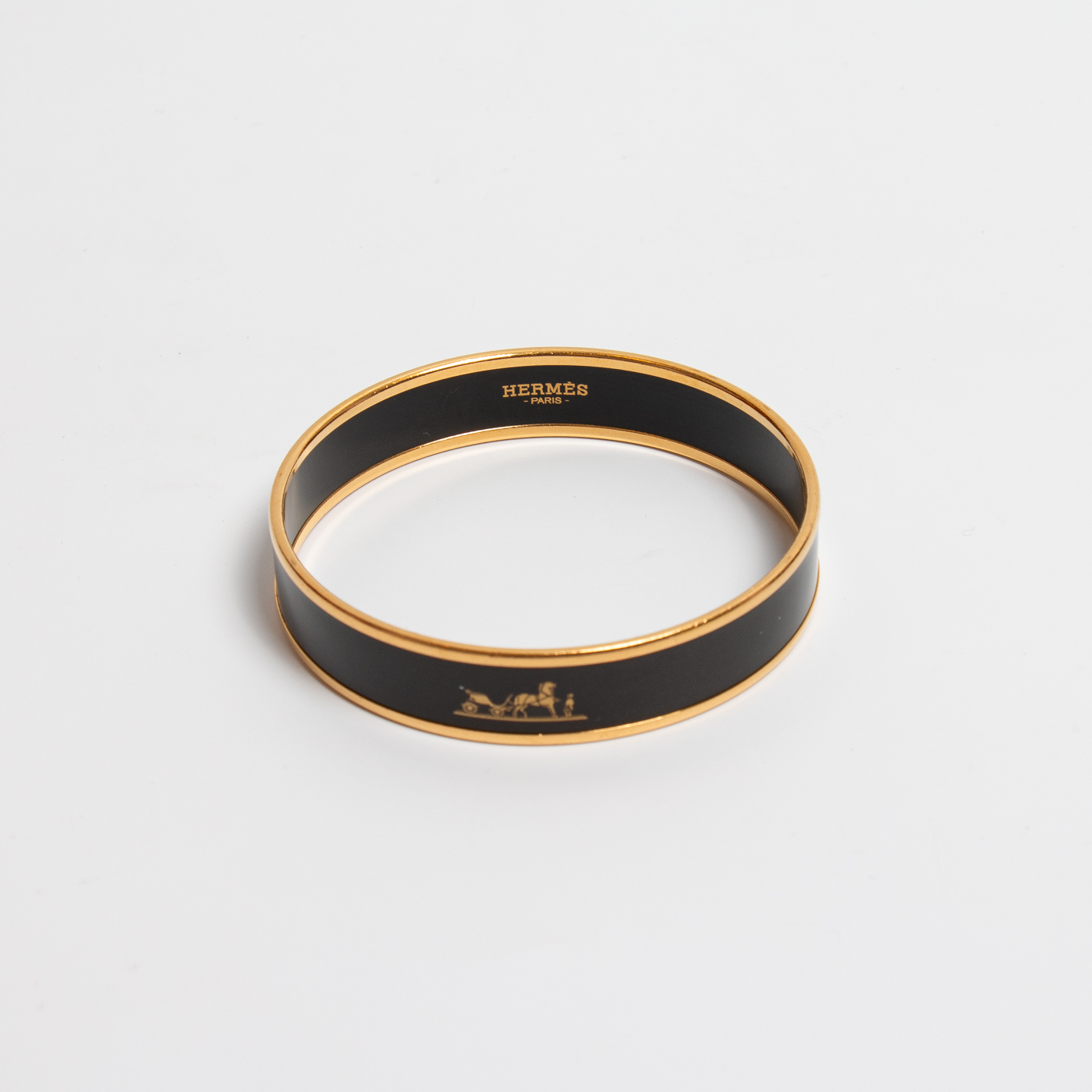 Hermès Bangle Armreif Schwarz Weiß