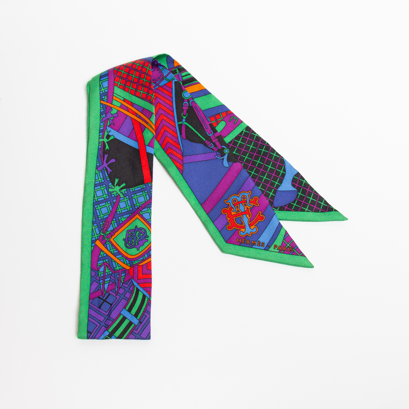 Hermès Twilly Tuch Seide Multicolor Horsebit